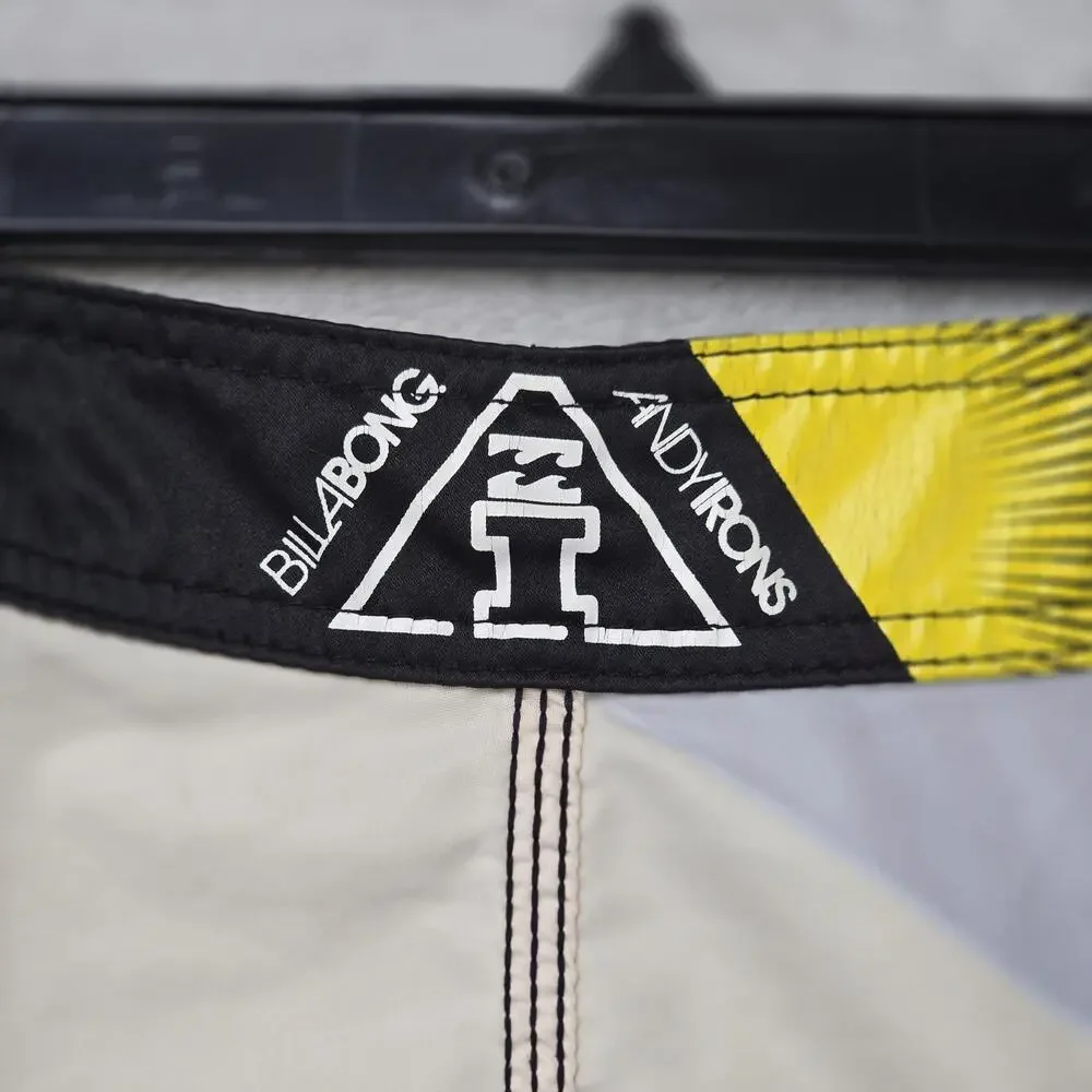 Billabong Andy Irons Board Shorts Mens 38 Colorblock Platinum X Quad Stretch
